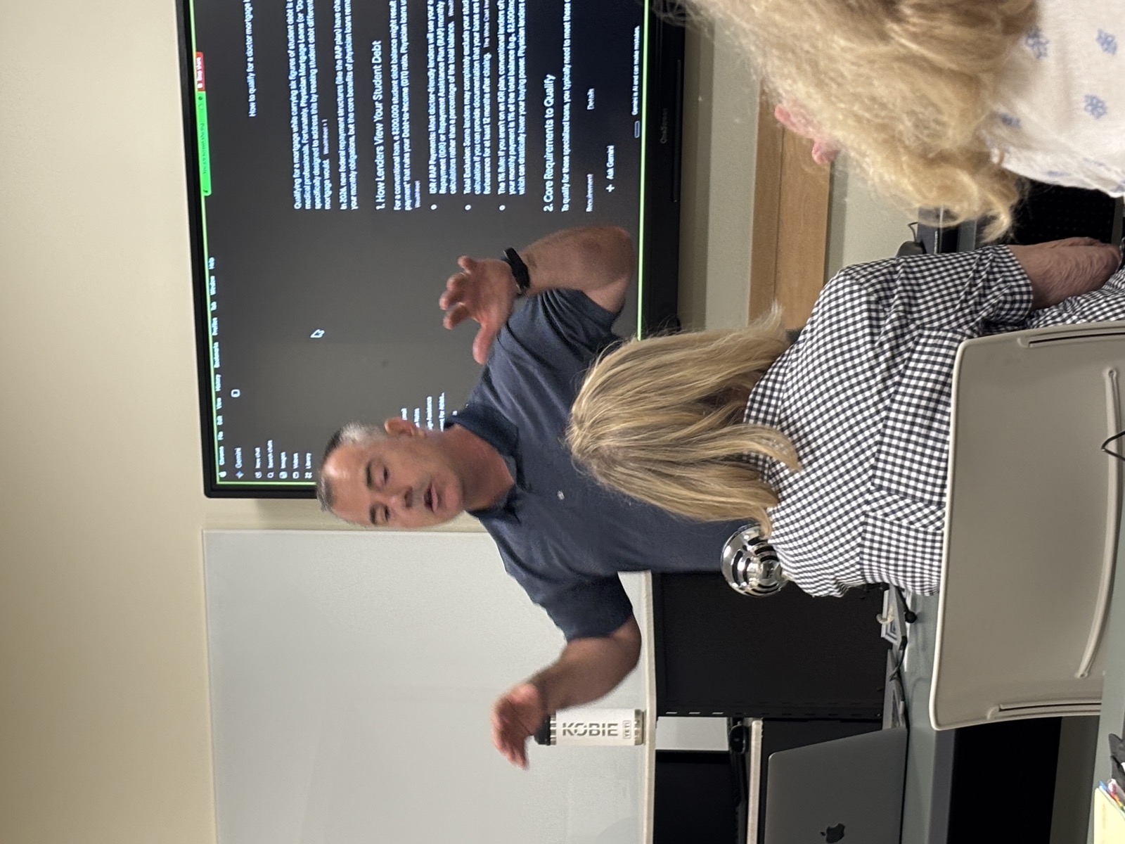 Joe Bouffard teaching an interactive AI workshop